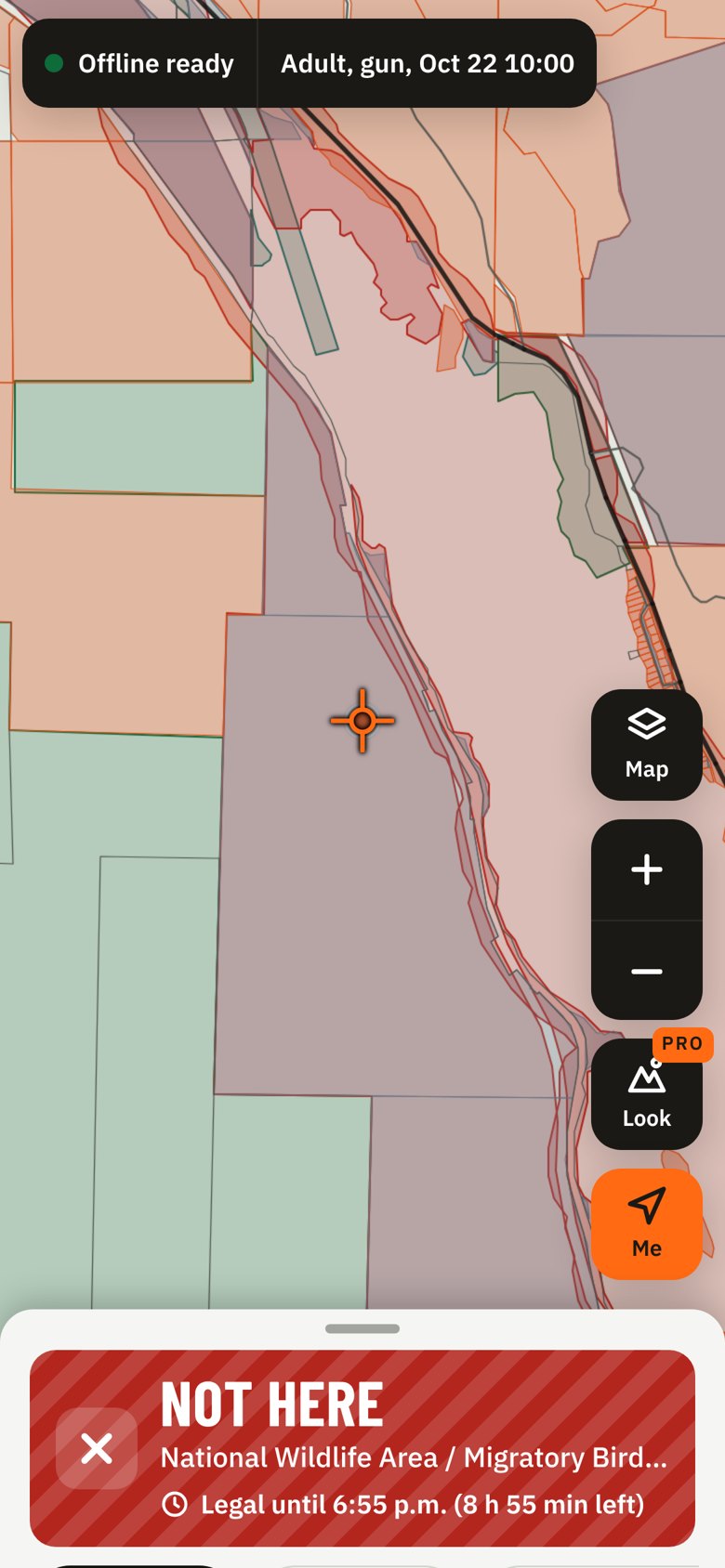 Vaseux Lake on the Huntable map: Not here, a National Wildlife Area and migratory bird sanctuary.